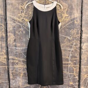 NWOT Daniel Cremieux Formal Dress Black And White Size 6 Stretch Form Fitting